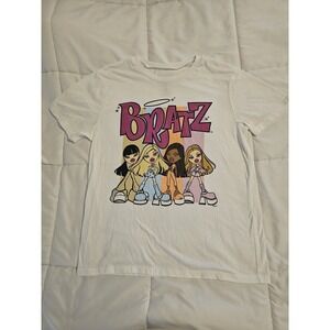 Bratz Graphic T-Shirt Women's Size Small White Short Sleeve MGA Y2K Style